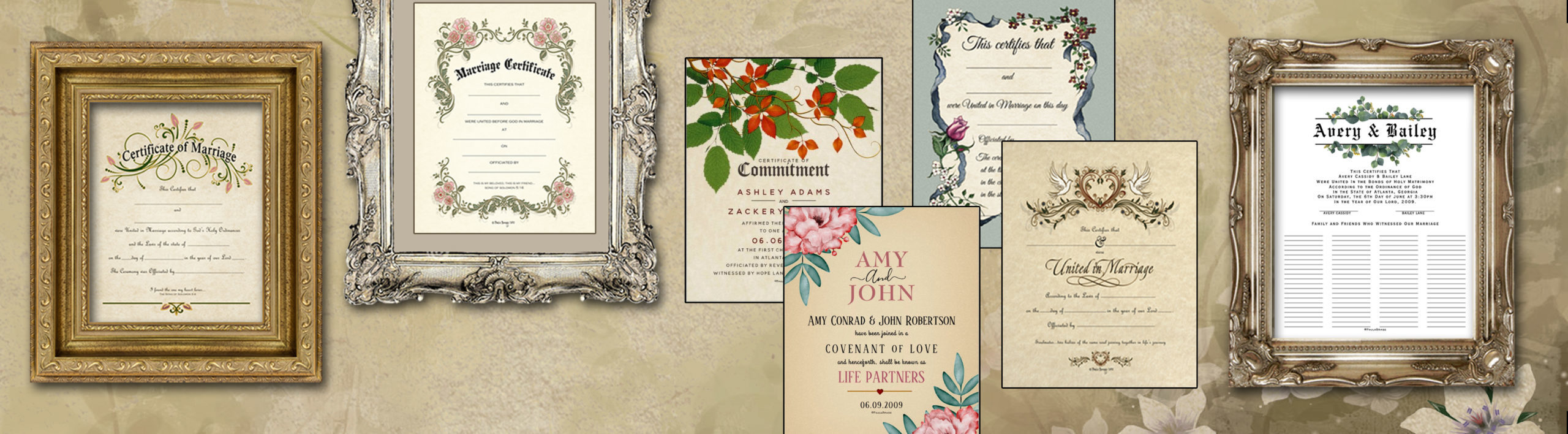 Wedding Certificates
